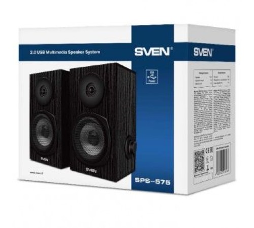 Колонки Sven SPS-575 2.0 черный 6Вт