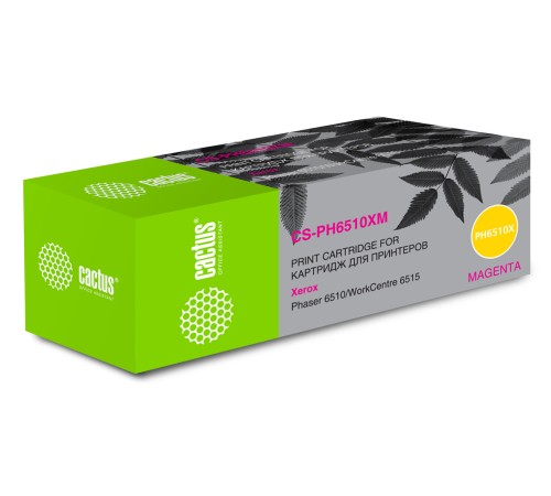 Картридж лазерный Cactus 106R03694 CS-PH6510XM пурпурный (4300стр.) для Xerox Phaser 6510/WC6515