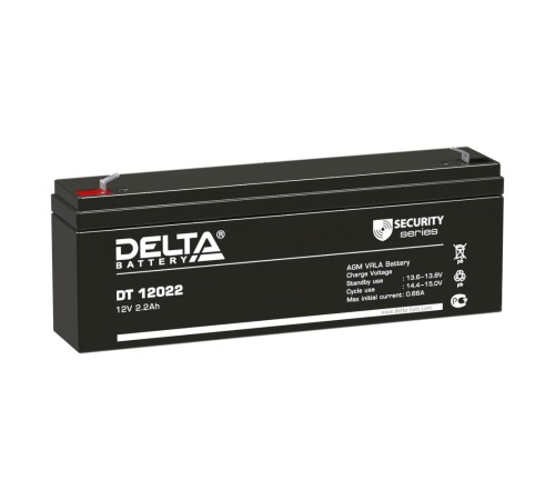 Delta DT 12022 (2.2 А\ч, 12В) свинцово- кислотный аккумулятор
