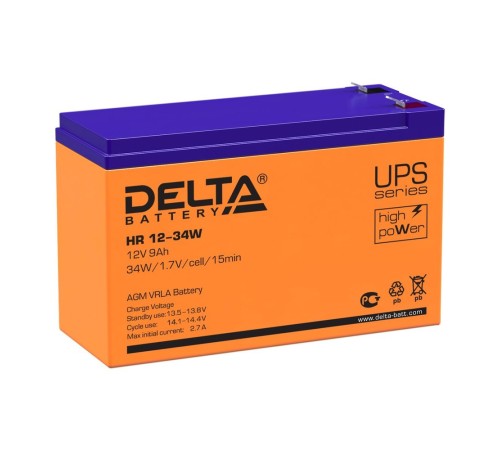 HR 12-34 W Delta Аккумуляторная батарея Delta HR 12-34 W