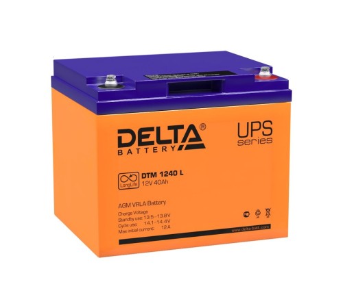 Батарея для ИБП Delta DTM 1240 L 12В 40Ач Батарея для ИБП Delta DTM 1240 L 12В 40Ач