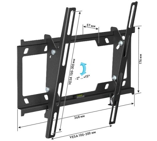 Кронштейн для телевизора Holder T3626-B черный 22"-47" макс.25кг настенный наклон Кронштейн для телевизора Holder T3626-B черный 22"-47" макс.25кг настенный наклон