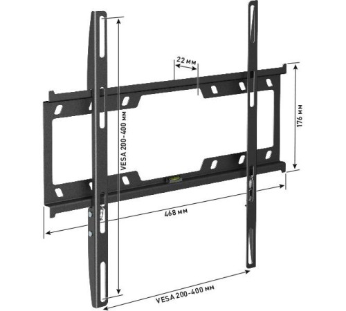 Кронштейн для телевизора Holder F4614-B черный 32"-55" макс.40кг настенный фиксированный Кронштейн для телевизора Holder F4614-B черный 32"-55" макс.40кг настенный фиксированный