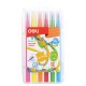 Фломастеры Deli EC10304 Color Emotion кисть смываемые 12цв. пластиковый пенал (12шт.)