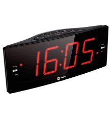 Радиобудильник Harper HCLK-2042 черный LED подсв:красная часы:цифровые AM/FM