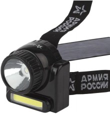ЭРА Б0030185 Налобный аккумуляторный фонарь GA-501 Гранит {3Вт СОВ светодиод ближний свет, 3Вт светодиод дальний свет, алюминий}