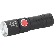 ЭРА Б0030191 Фонарь аккумуляторный MA-601 Циркон {3Вт светодиод, алюминий, регулируемый фокус, 3 режима, зарядка от USB}