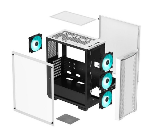 Корпус Deepcool CC560 белый без БП ATX 4x120mm 1xUSB2.0 1xUSB3.0 audio bott PSU