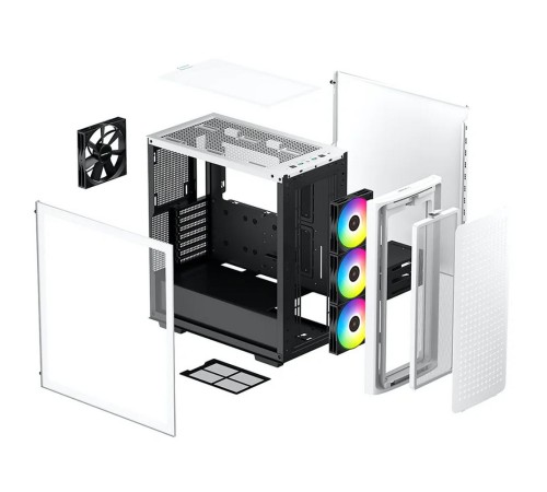 Корпус Deepcool CK560 WH белый без БП ATX 2x120mm 1x140mm 2xUSB3.0 audio bott PSU