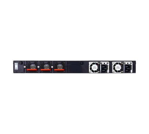 4630-54PE-O-AC-F Edge-corE AS4630-54PE, 48-Port GE RJ45 port PoE++,  4x25G SFP+, 2 port 100G QSFP28 for stacking, Broadcom Trident 3, Dual-core  Intel Denverton CPU, dual AC 1200W PSUs and 2 + 1 Fan Modules with port-to-power airflow, 2 front rack mounti