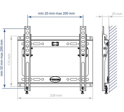 Кронштейн для телевизора Kromax IDEAL-6 белый 15"-47" макс.35кг настенный наклон Кронштейн для телевизора Kromax IDEAL-6 белый 15"-47" макс.35кг настенный наклон