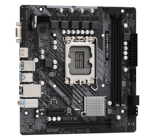 Материнская плата Asrock H610M-HVS Soc-1700 Intel H610 2xDDR4 mATX AC`97 8ch(7.1) GbLAN RAID+VGA+HDMI