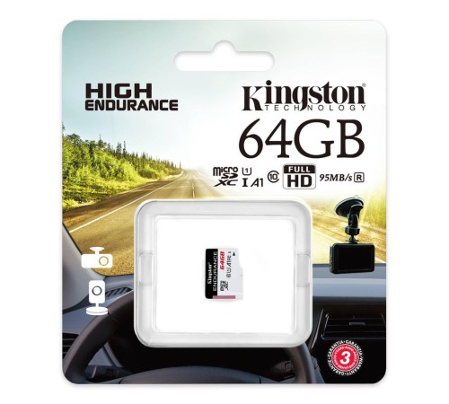 Флеш карта microSDXC 64Gb Class10 Kingston SDCE/64GB High Endurance w/o adapter