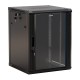 Шкаф серверный Hyperline (TWB-0666-GP-RAL9004) настенный 6U 600x600мм пер.дв.стекл 2 бок.пан. 60кг черный IP20 сталь