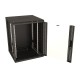 Шкаф серверный Hyperline (TWB-0666-GP-RAL9004) настенный 6U 600x600мм пер.дв.стекл 2 бок.пан. 60кг черный IP20 сталь