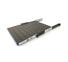 Hyperline TSS3-800-RAL9004 Полка выдвижная c 19''креплением, глубина 800 мм, нагрузка до 20 кг, для шкафов TTB глубиной 1000-1200мм, цвет черный (RAL 9004) Hyperline TSS3-800-RAL9004
