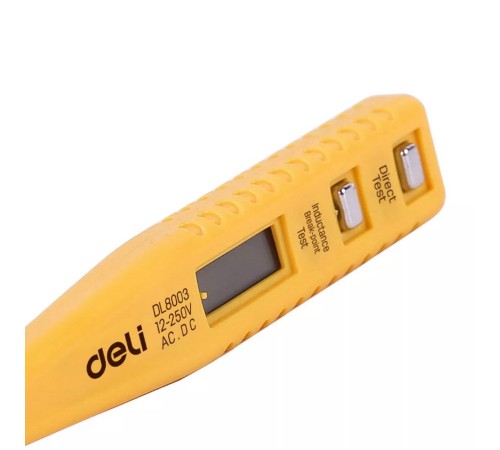 Измерительный и разметочный инструмент Deli Индикаторная отвертка-тестер напряжения цифровая Deli DL8003 (12-250 В)