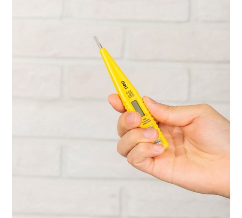 Измерительный и разметочный инструмент Deli Индикаторная отвертка-тестер напряжения цифровая Deli DL8003 (12-250 В)