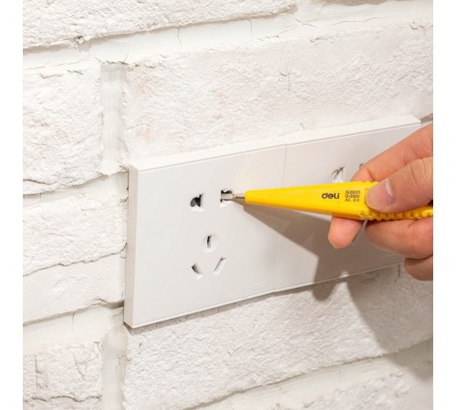 Измерительный и разметочный инструмент Deli Индикаторная отвертка-тестер напряжения цифровая Deli DL8003 (12-250 В)