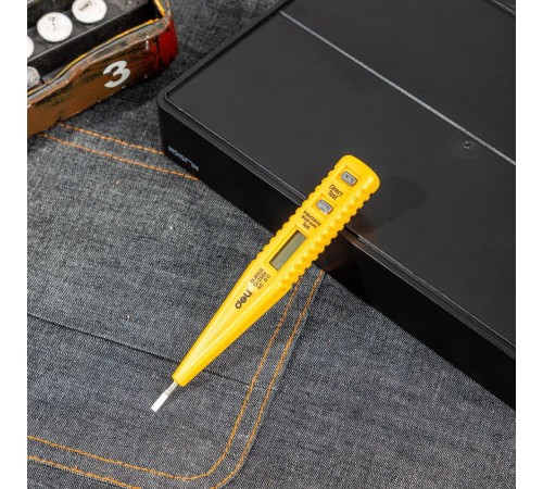 Измерительный и разметочный инструмент Deli Индикаторная отвертка-тестер напряжения цифровая Deli DL8003 (12-250 В)