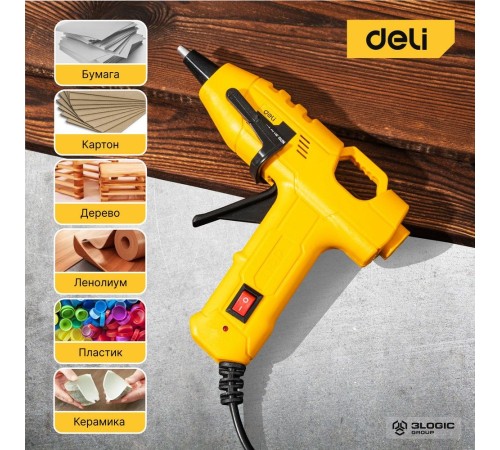 Клеевой пистолет Deli DL5044 (20Вт, диаметр стержня 7мм) Клеевой пистолет Deli DL5044 (20Вт, диаметр стержня 7мм)