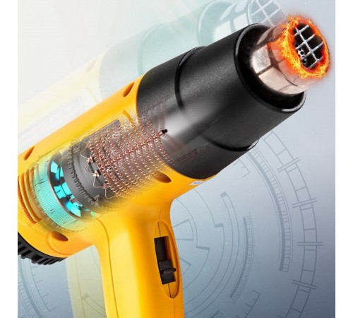 Фен технический Deli DL391201 (2000Вт, рабочая температура 400/600 град.)