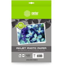 Фотобумага Cactus CS-GA4200100ED, A4, для струйной печати, 100л, 200г/м2, белый, покрытие глянцевое