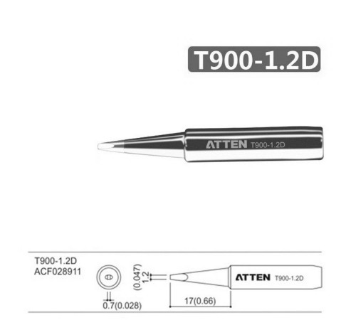 Паяльное жало , T900-1.2D