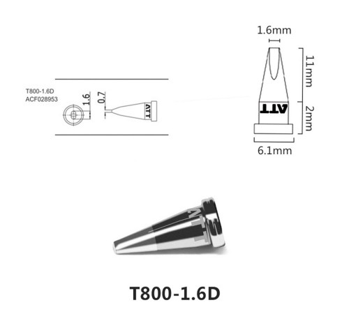 Паяльное жало , T800-1.6D Паяльное жало , T800-1.6D