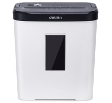 Шредер Deli E9939 белый (секр.P-4)/фрагменты/5лист./12лтр./скобы