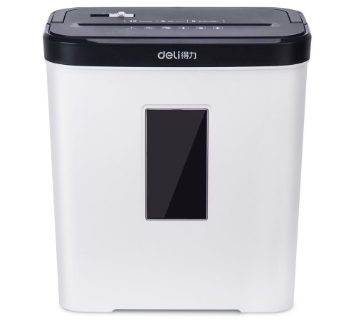 Шредер Deli E9939 белый (секр.P-4)/фрагменты/5лист./12лтр./скобы