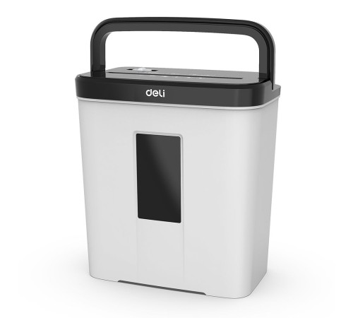 Шредер Deli E9939 белый (секр.P-4)/фрагменты/5лист./12лтр./скобы