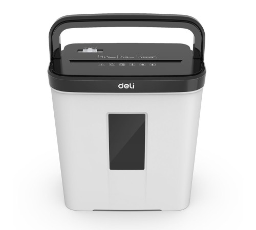 Шредер Deli E9939 белый (секр.P-4)/фрагменты/5лист./12лтр./скобы