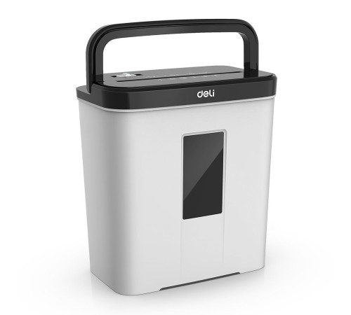 Шредер Deli E9939 белый (секр.P-4)/фрагменты/5лист./12лтр./скобы