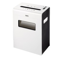 Шредер Deli Touch E9921-EU белый (секр.P-4)/фрагменты/6лист./16лтр./скрепки/скобы/пл.карты