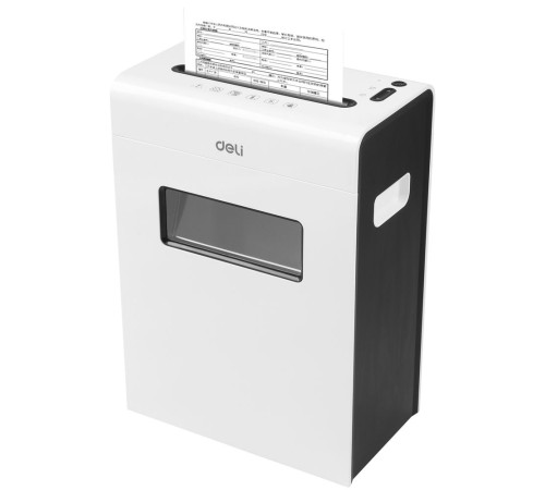Шредер Deli Touch E9921-EU белый (секр.P-4)/фрагменты/6лист./16лтр./скрепки/скобы/пл.карты