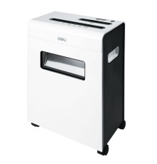 Шредер Deli E9911-EU белый (секр.P-4)/фрагменты/8лист./16лтр./скрепки/скобы/пл.карты/CD