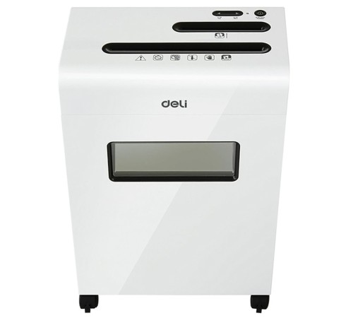 Шредер Deli E9911-EU белый (секр.P-4)/фрагменты/8лист./16лтр./скрепки/скобы/пл.карты/CD