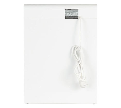 Шредер Deli E9903-EU белый/черный (секр.P-4)/фрагменты/12лист./23лтр./скрепки/скобы/пл.карты/CD