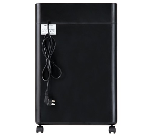 Шредер Deli E9917-EU черный/белый с автоподачей (секр.P-4)/фрагменты/16лист./31лтр./скрепки/скобы/пл.карты/CD