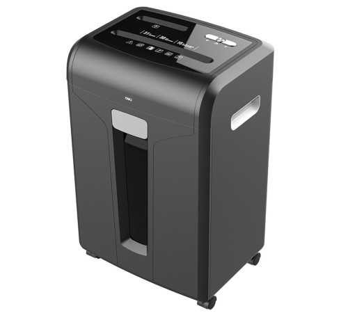 Шредер Deli E14400 черный (секр.P-4)/фрагменты/16лист./31лтр./скрепки/скобы/пл.карты/CD