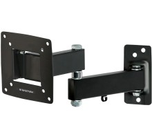 Кронштейн для телевизора Kromax OPTIMA-104 черный 10"-28" макс.25кг настенный поворотно-выдвижной и наклонный