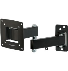 Кронштейн для телевизора Kromax OPTIMA-104 черный 10"-28" макс.25кг настенный поворотно-выдвижной и наклонный