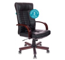 Кресло руководителя Бюрократ KB-10WALNUT черный искусственная кожа крестовина металл/дерево