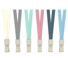 Шнур для пропуска Deli 8352l-blue 45х1см нейлон голубой (упак.:12шт) пластиковый пакет