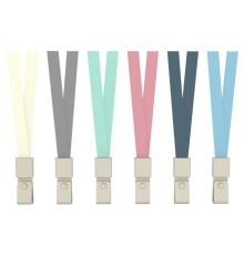 Шнур для пропуска Deli 8352l-blue 45х1см нейлон голубой (упак.:12шт) пластиковый пакет