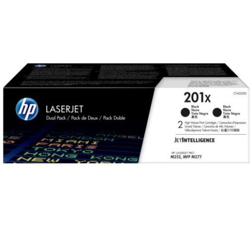 Картридж лазерный HP 201X CF400XD черный x2упак. (5600стр.) для HP CLJ Pro M252/M277