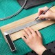Измерительный и разметочный инструмент Deli Угловая линейка стальная Deli DL302350 350мм, нержавеющая сталь + алюминиевое основание