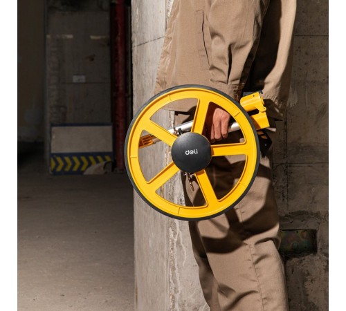 Измерительный и разметочный инструмент Deli Измерительное колесо с механическим счетчиком (курвиметр) Deli DL330112 диаметр 300мм, точность ±0,5%, значение деления 0,1 мм, складная конструкция