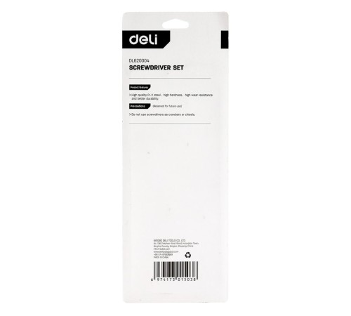 Набор отверток Deli DL620004 4шт  SL5x100 + SL6x150 + PH1x100 + PH2x150
